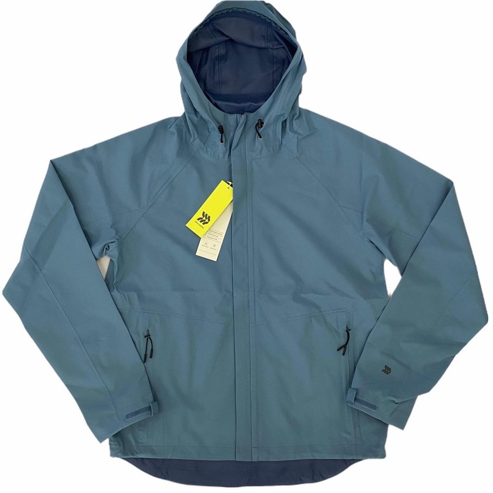 All in Motion Waterproof Rain Jacket Hooded Blue Men's Medium Large or XXL - Picture 4 of 10